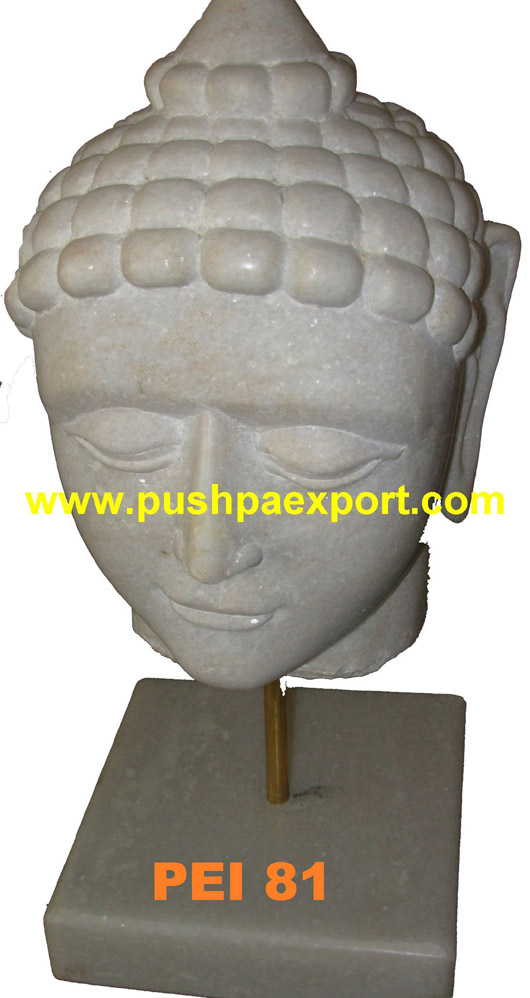 White Marble Stone Buddha Face